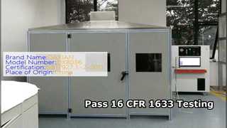 16 CFR 1633 Matrasontvlambaarheidstestapparatuur