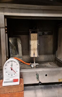 EN ISO 11925 Vlamtest van Bouwmaterialen - Test met Enkele Vuurbron